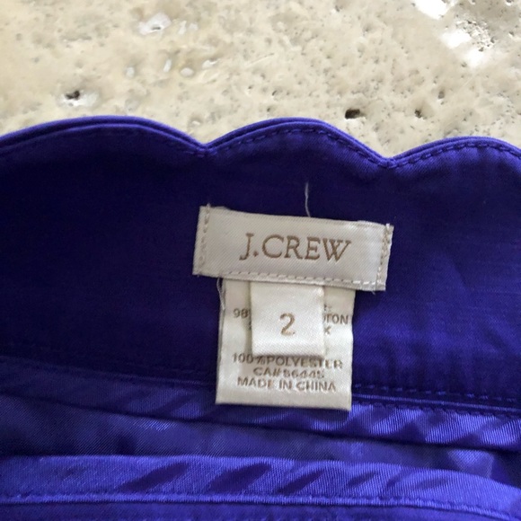 J. Crew Royal Blue Scalloped High Waisted Skirt - Picture 5 of 8